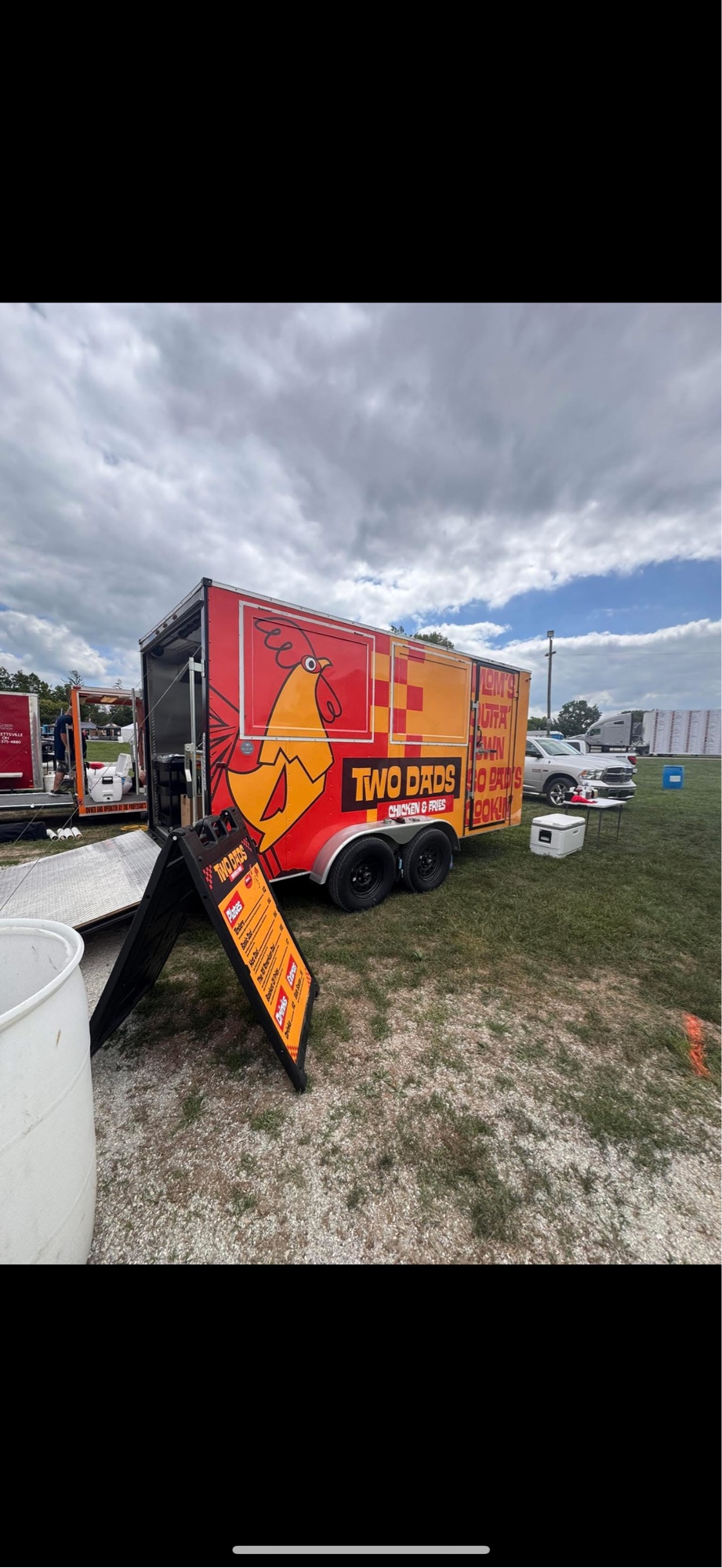 Two Dads food truck exterior at an event